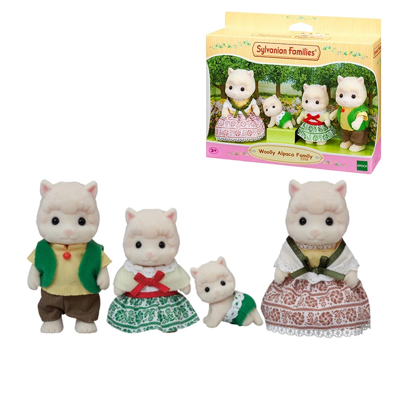 Sylvanian Family кукольный домик пушистые фигурки шерсть альпака семья 4 шт. игрушки с