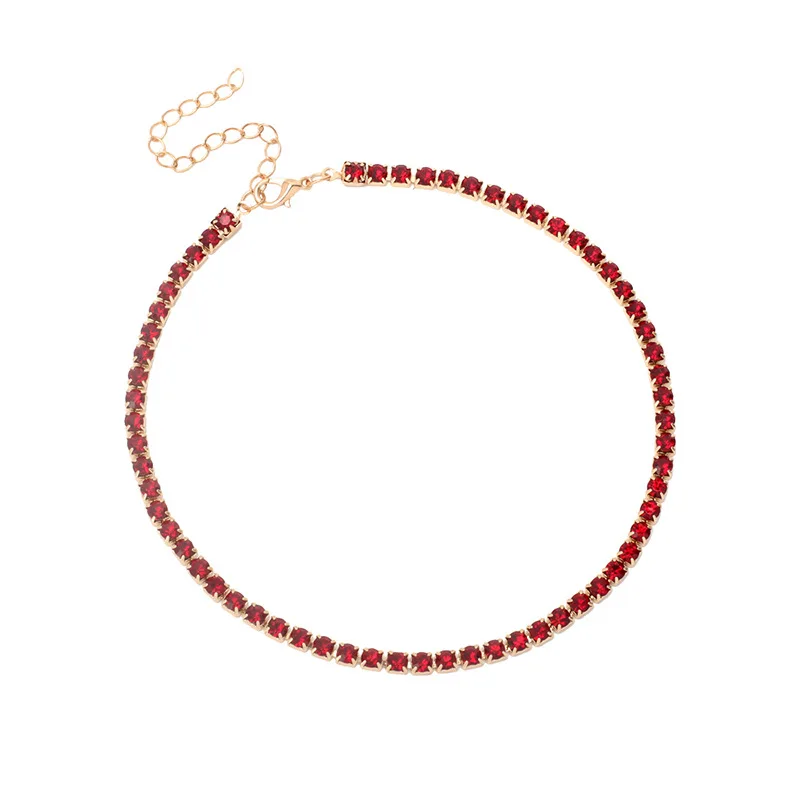 Простое короткое ожерелье с розовыми хрустальными бусинами женская бижутерия