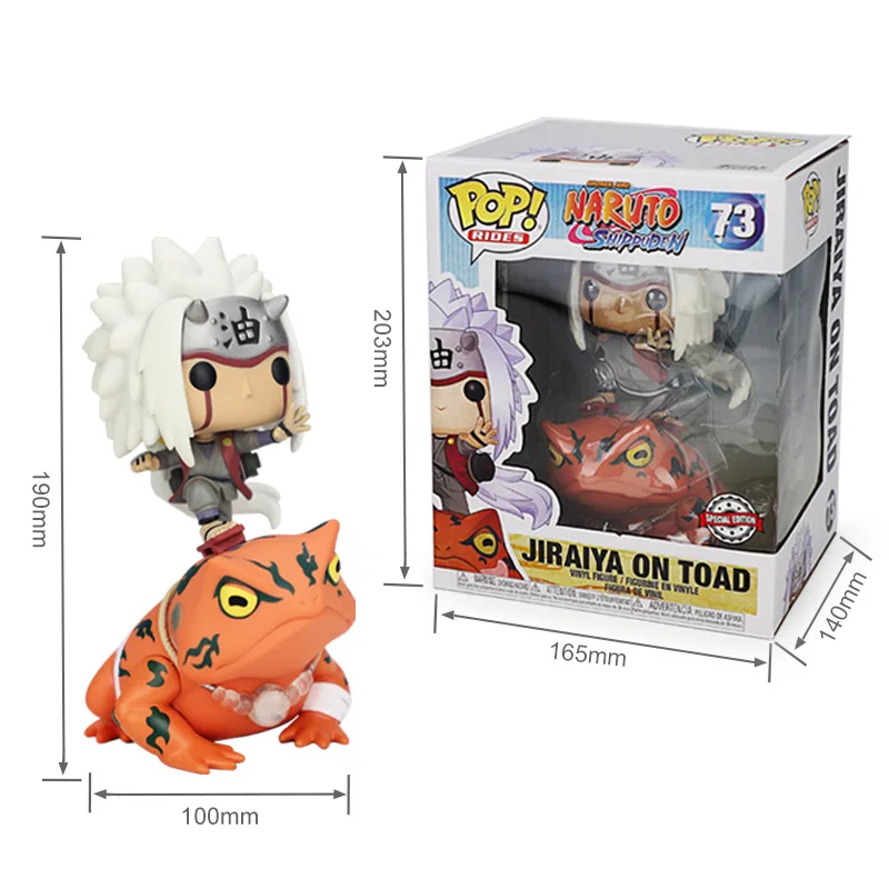 

Children's Gift Toys Funko Po Q Version Naruto Figure Jiraiya Toad Wen Tai Shippuden Model Decoration Movie&TV PVC BirthdayGift