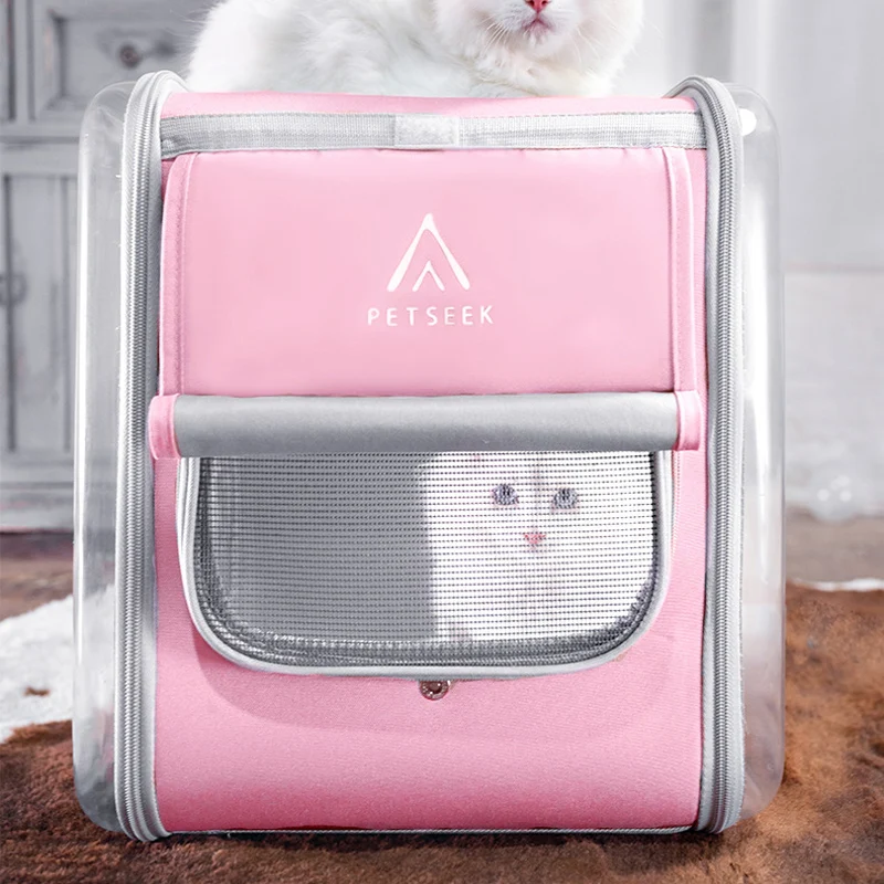 Рюкзак переноска для кошек двусторонний дышащий прозрачный рюкзак и собак