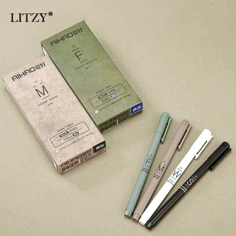 4 шт./компл. простая гелевая ручка 0 35 мм Φ нейтральная для телефона канцелярские