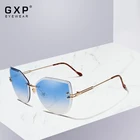 Солнцезащитные очки GXP женские без оправы, роскошные брендовые дизайнерские солнечные очки кошачий глаз с градиентом, 807