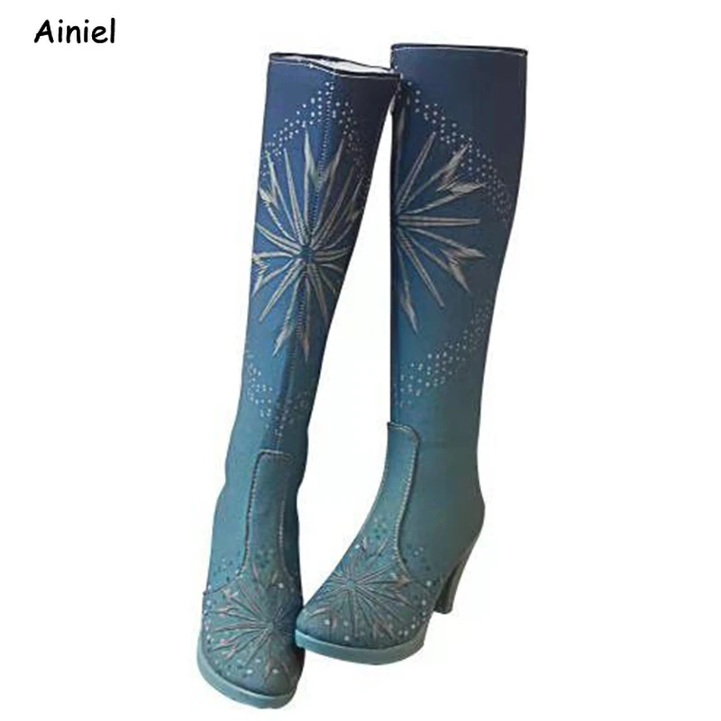 Winter Boots Queen Snow and Ice 2 Princess Women Shoes Halloween Party Christmas Gifts Girls | Тематическая одежда и