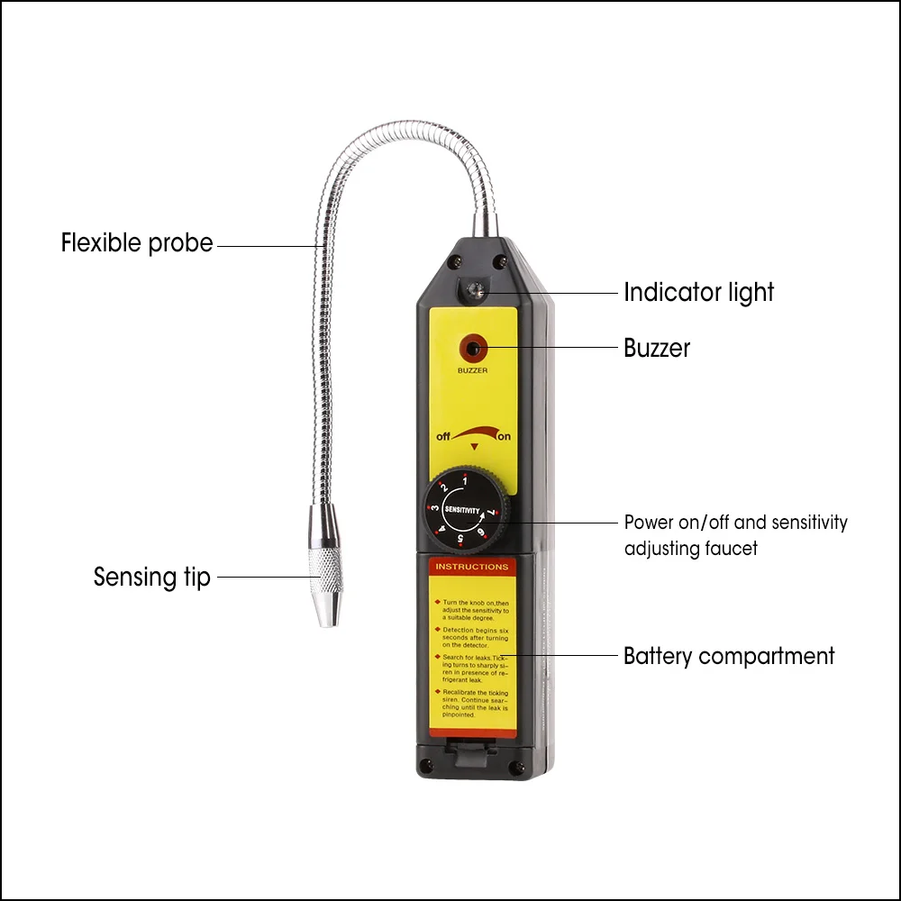 RZ Halogen Leak Detector Gas Freon Analyzer CFC HFC Refrigerant Air Conditioning R22 | Инструменты