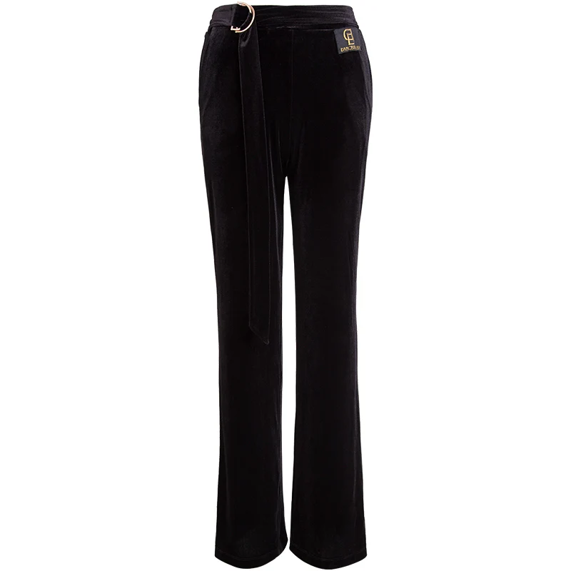 

Fashion Latin Dance Pants Women Black Ballroom Practice Dance Wear Cha Cha Tango Salsa Samba Rumba Train Dancing Outfit DC2859