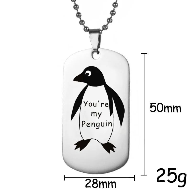 Новинка маленький военный бренд you're my penguin брелок из нержавеющей стали с