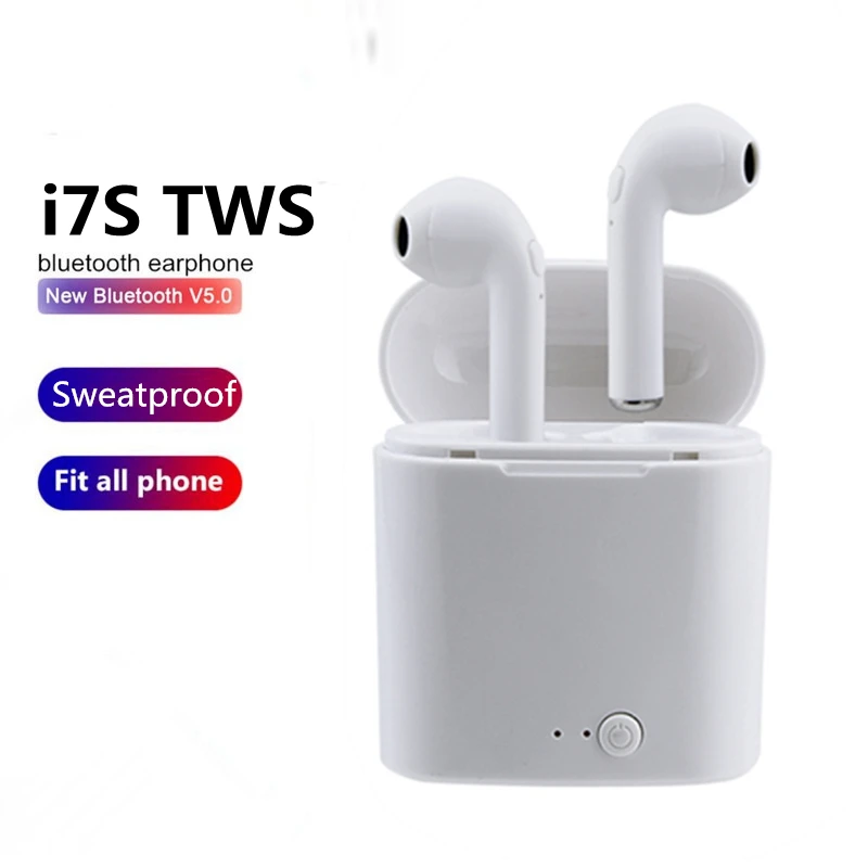 

i7S TWS Bluetooth Wireless Earphones Handsfree Sport Music Earbud With Microphone Mini BT Computer Headset For Xiaomi Smartphone