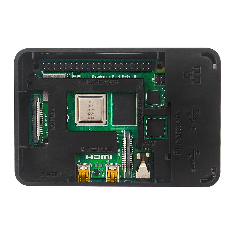 Корпус из АБС-пластика для Raspberry Pi 4 Модель B с охлаждающим вентилятором