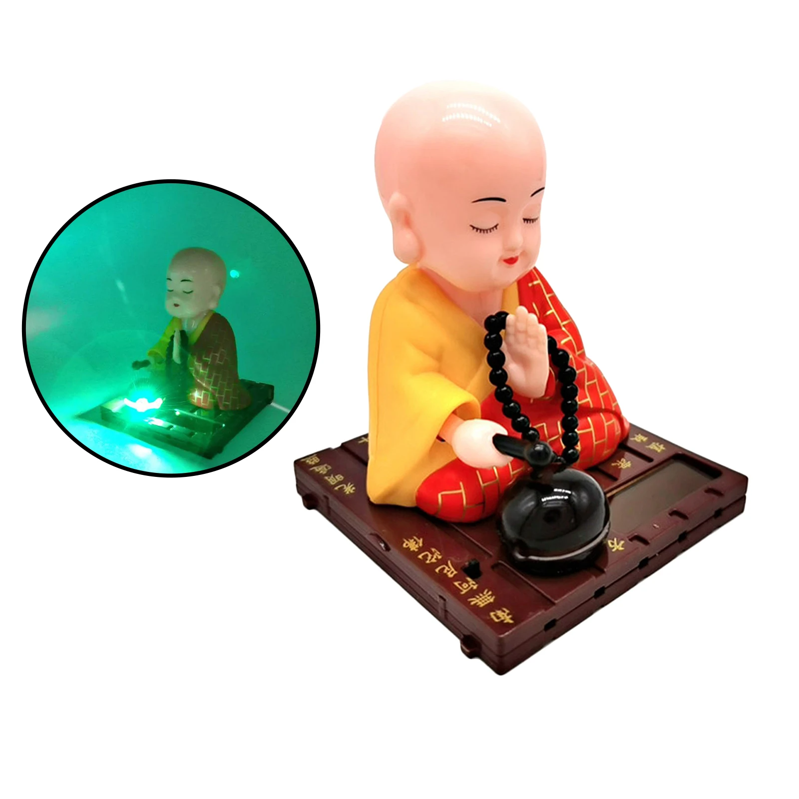 Буддийский монах Solar Pal танцующая игрушка на солнечной батарее настольная 7x7x9 см/x