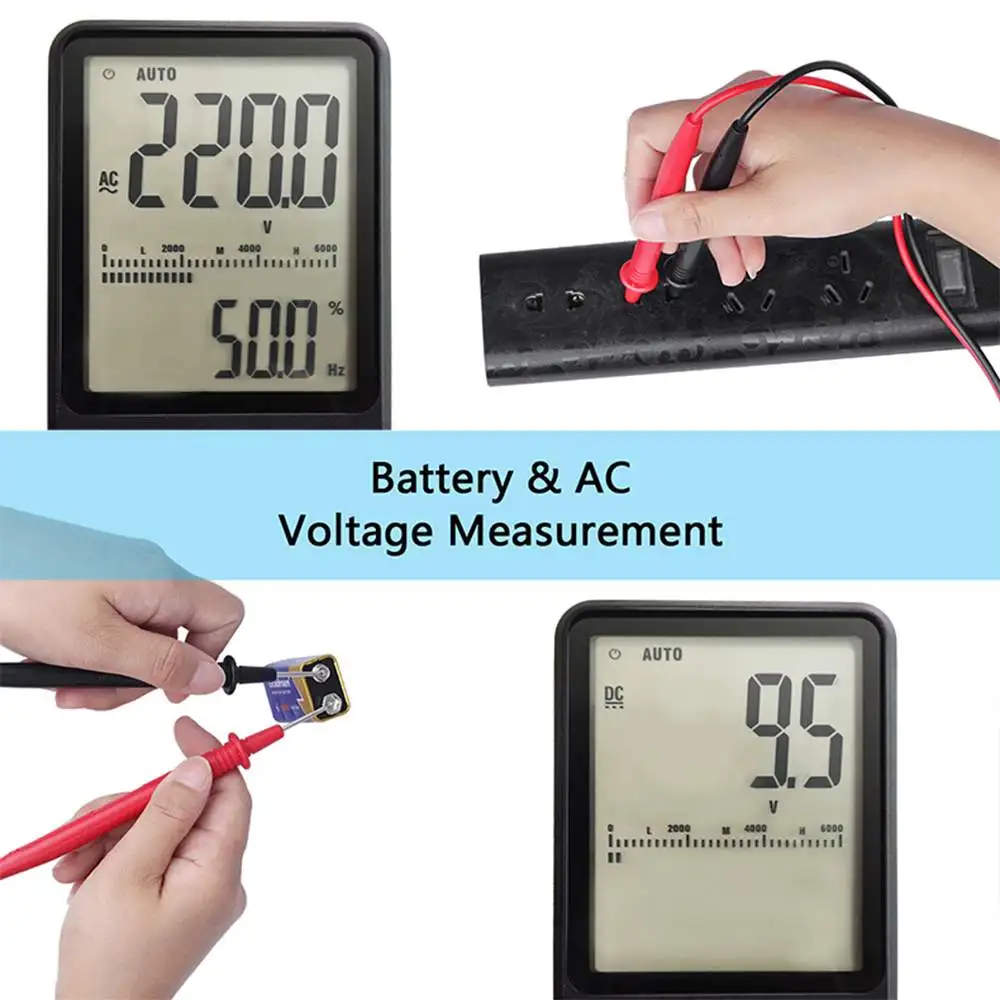 MUSTOOL MT77 Digital Multimeter 6000 Counts True RMS Large Screen Smart Voltage Tester Fully Auto-Range DMM With Analog Bargraph |