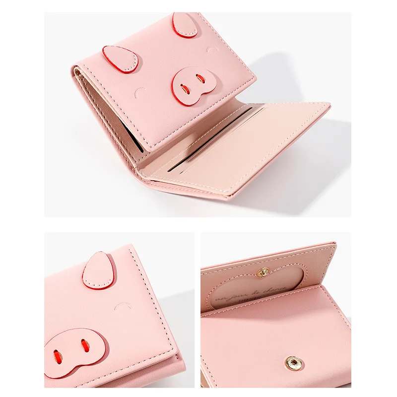 Новинка 2020 милый дизайнерский кошелек со Свинкой Дамский короткие женские