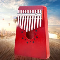 kalimba 10 keys red thumb piano mbira africa finger piano musical instruments wood body with learning book kids christmas gift