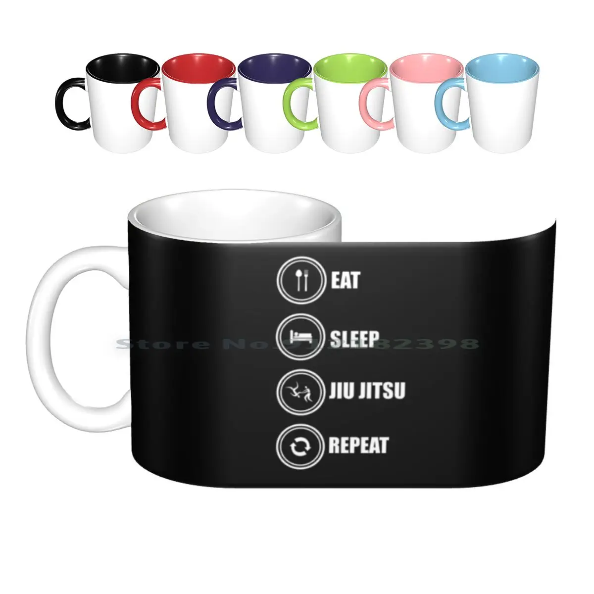 

Eat Sleep Jiu Jitsu Repeat Ceramic Mugs Coffee Cups Milk Tea Mug Jiu Jitsu Brazilian Jiu Jitsu Gracie Jiu Jitsu Jiu Jitsu For