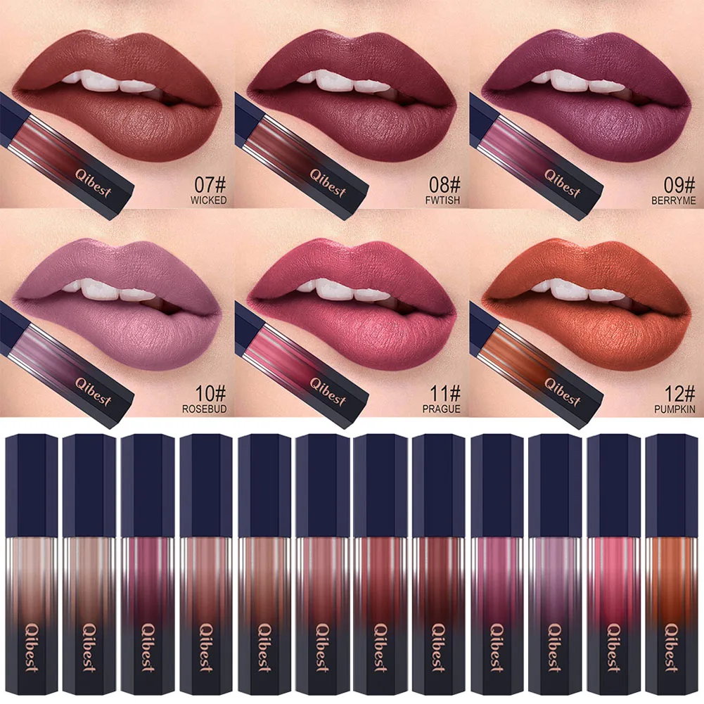 2019 Hot Liquid Lipstick Lip Glaze Matte Long Lasting Non-stick Cup Cosmetic for Women High Quality New Fashion t6 |