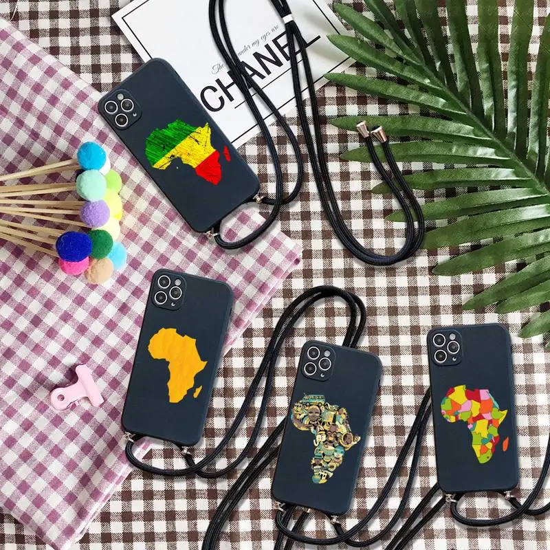 

Africa Map pattern Phone Case for iPhone 7 8 11 12 se 2020 mini pro X XS XR MAX Plus