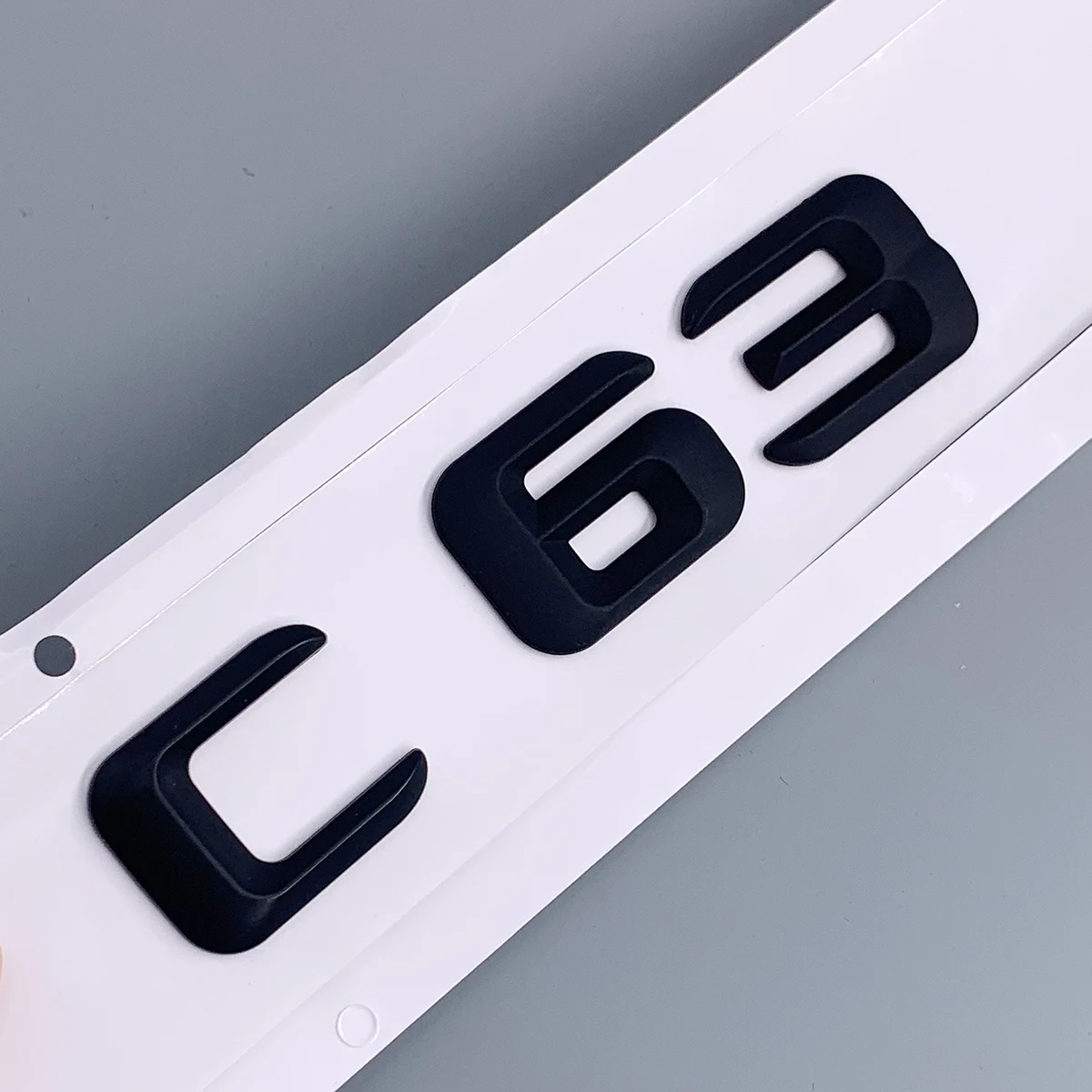 Original Size 1:1 Car rear tail Emblem Number letters Sticker For Mercedes Benz C63 C 63 Chrome Silver/ Matte Black | Автомобили и