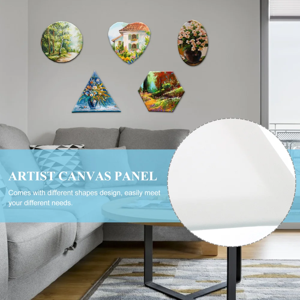 

5Pcs Painting Cotton Canvas Panels Boards for Artists Painters Kids Students