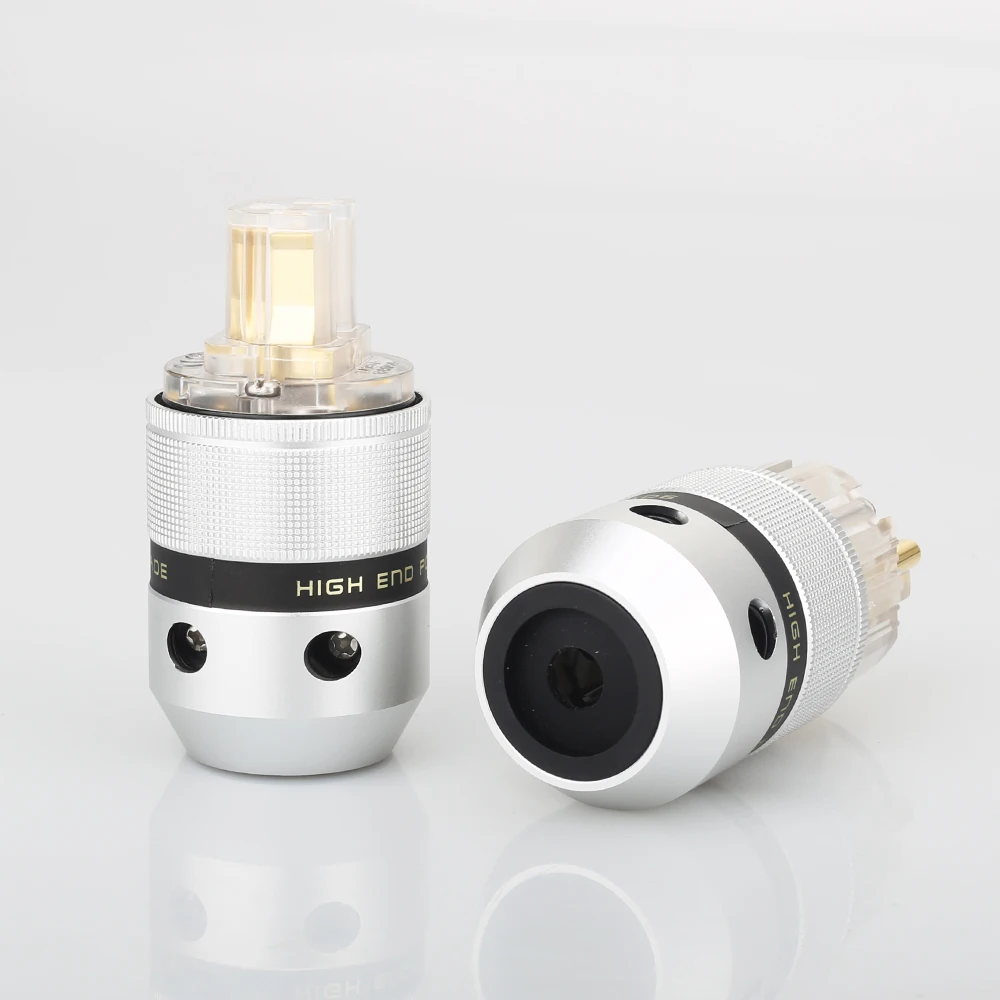 Аудио Алюминий 24K позолоченные Schuko EU разъем + IEC гнездовой разъем|iec female plug|female plugiec