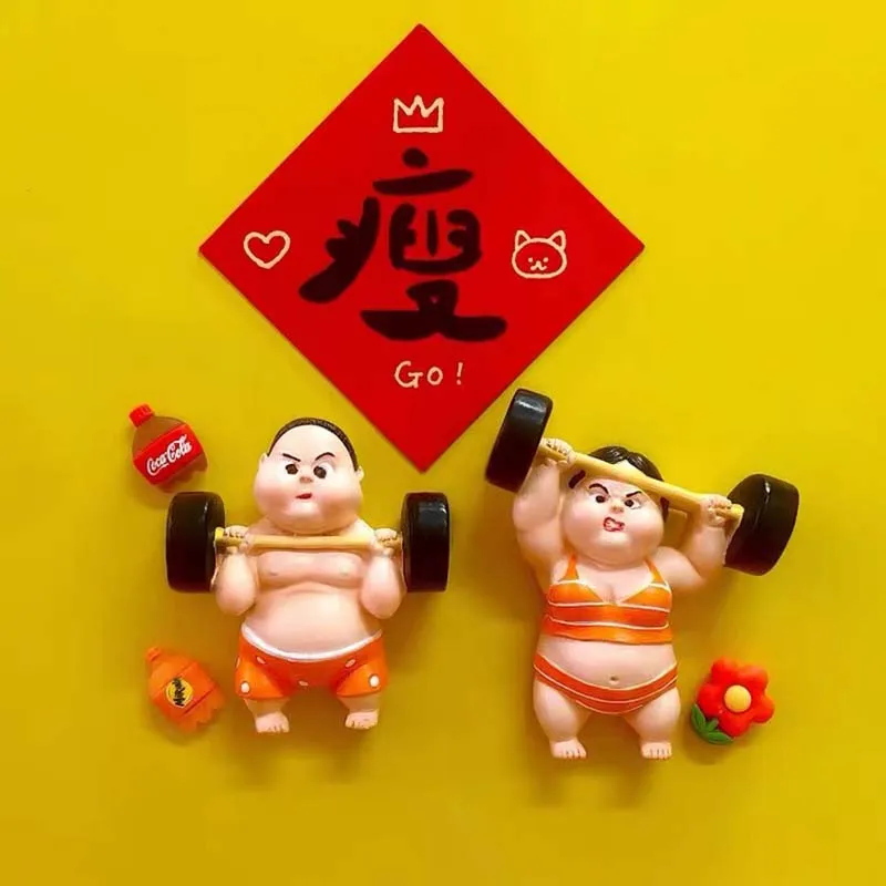 

Refrigerator Fridge Magnet Stick Home Decor Antithetical Couplet Cloud Shape Slimming Slogan Self Improvement Struggling Lovely