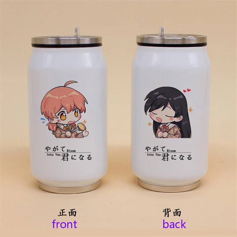 Креативный переносной бутылка для воды студентов с аниме мультяшным принтом