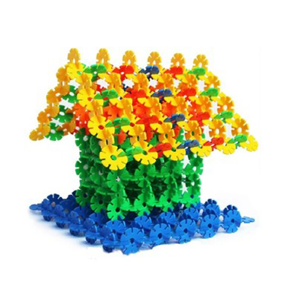 Снежинка строительные блоки утолщенная пластиковая сплайсинга от 1 до 7 лет