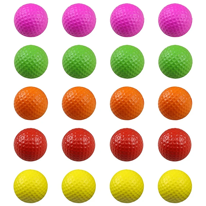 

20 шт. мячи для тренировок по пневматическому гольфу, мячи из пенопласта для тренировок в помещении и на улице, коврик для ударов во дворе