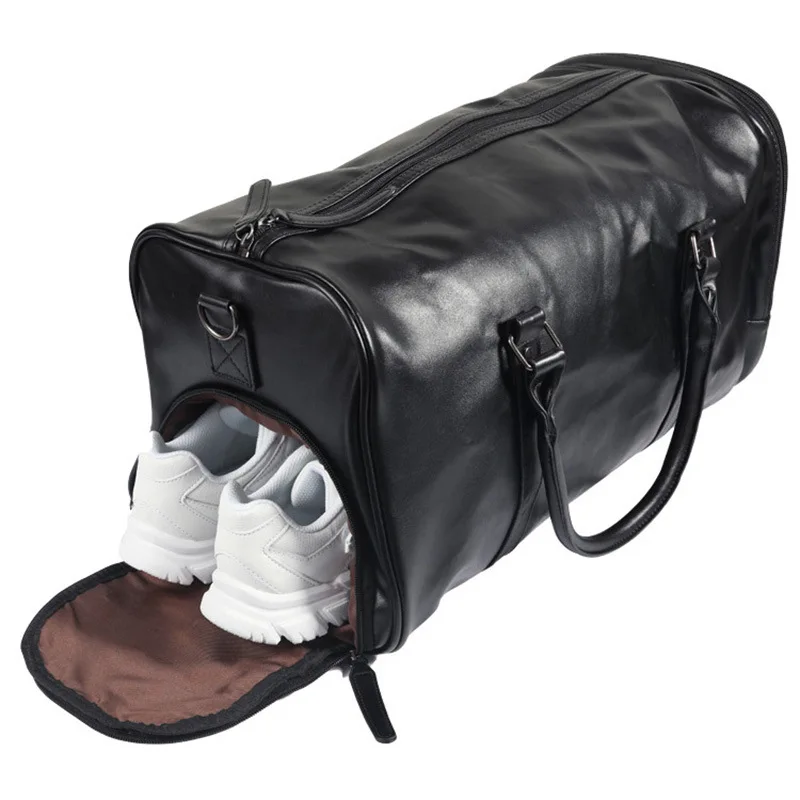 Мужской чемодан высокого качества из искусственной кожи дорожная сумка для