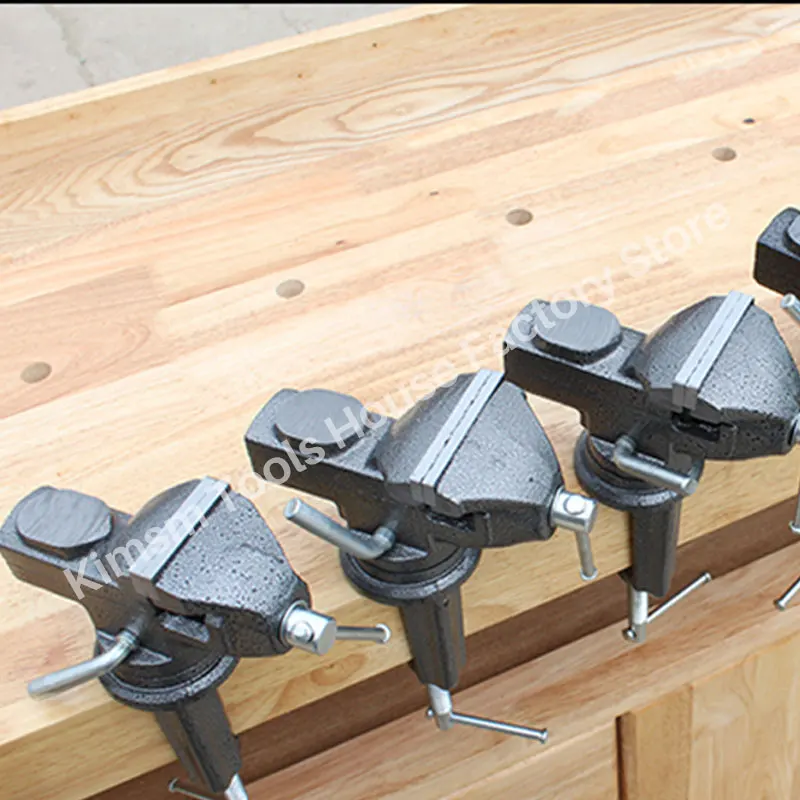 Скамья тиски ширина челюсти 80 мм 360 градусов Поворотный чугун Настольный