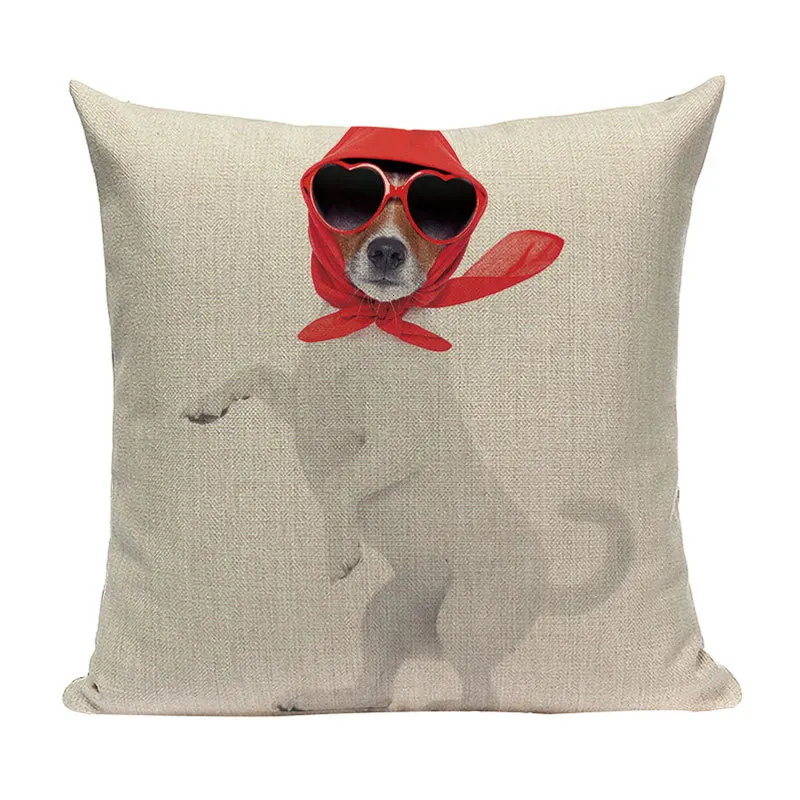 Индивидуальные Мультяшные декоративные Наволочки милые животные Чехлы для подушек желтые белые Бигль подушки для щенков для гостиной кровати