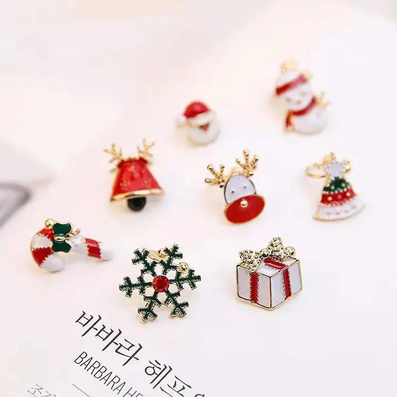 2019 новые рождественские серьги Санта Клауса снеговик модный декоративный