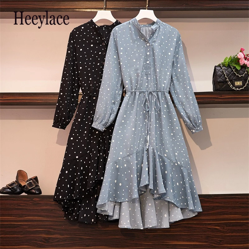 Женское платье с оборками осень 2019 модные Свободные повседневные шифоновые