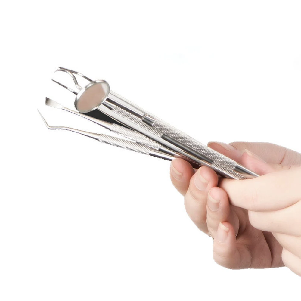 6 шт./компл. стоматологическое зеркало Нержавеющая сталь стоматолог