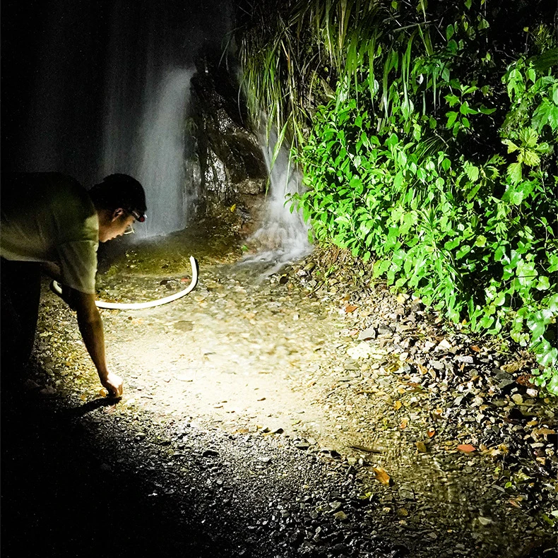 USB Rechargeable Headlamp Magnet Work Light Head Torch Built-in 18650 Battery Flashlight Linterna Led De Frente | Лампы и освещение