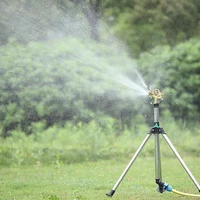 360 degree garden watering system stainless steel tripod impact sprinkler garden kit for farmland plant flower irrigation system