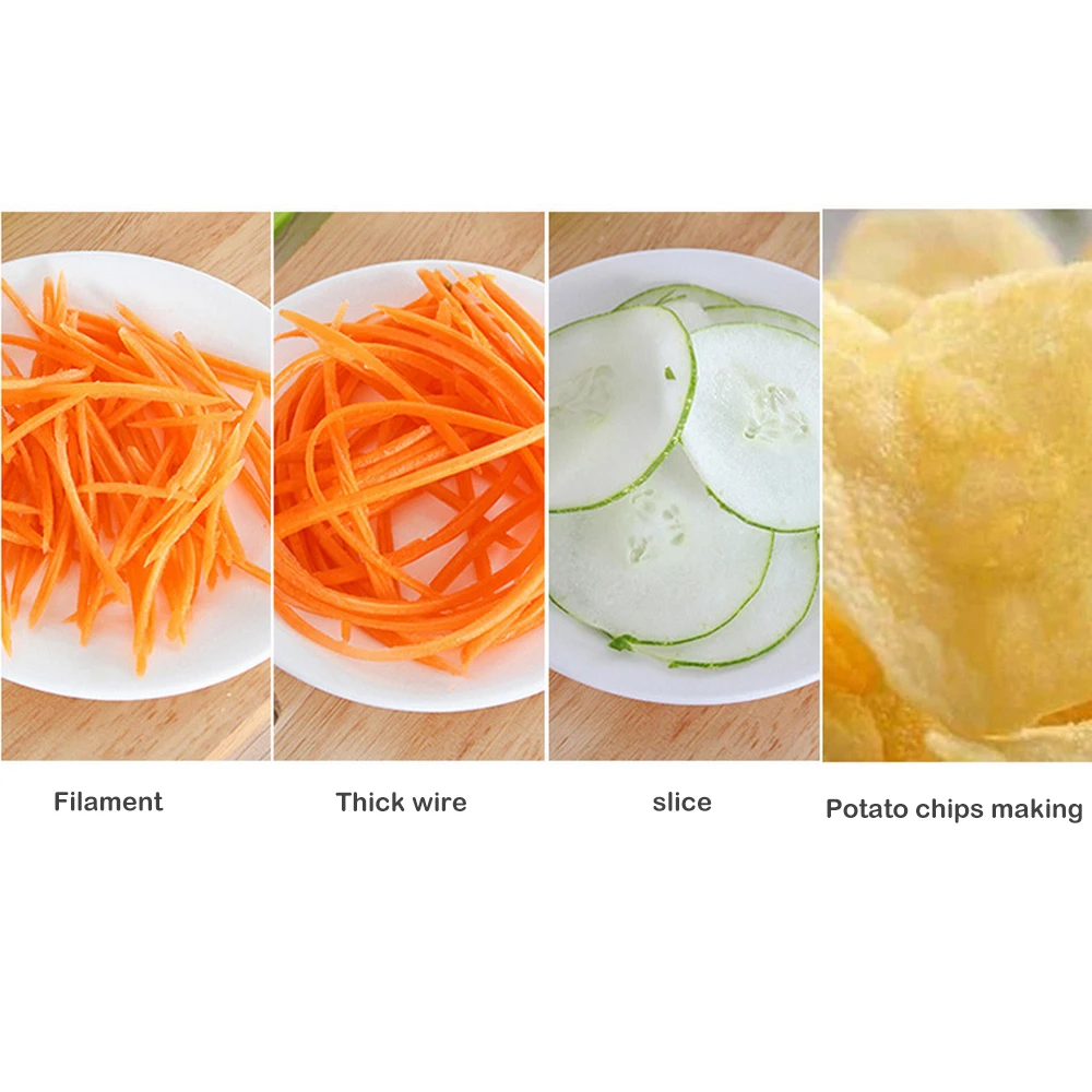 

3 Styles Vegetable Slicer Manual Multi-function Roller with Steel Blade Vegetable Slicer Potato Cucumber Slicer Safe Practical