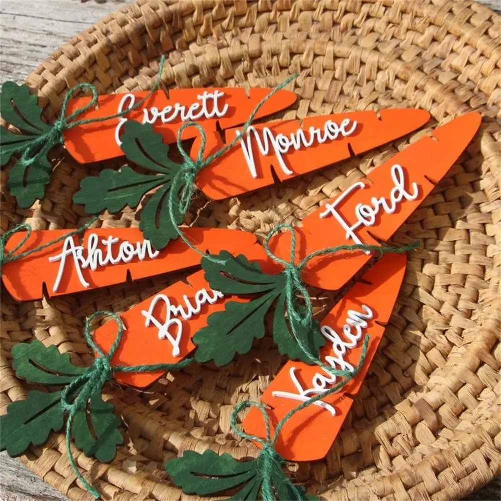 

Compact Imitation Carrot Long-lasting Acrylic Festival Lovely DIY Gift Tag Home Decoration