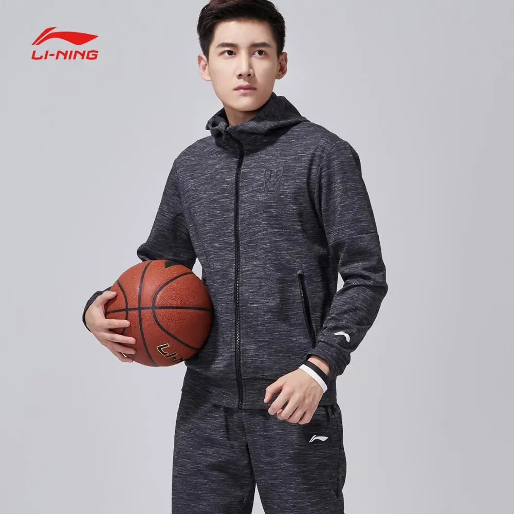 Li-Ning мужской баскетбольный свитер серии CBA толстовка облегающая 74% хлопок 26%