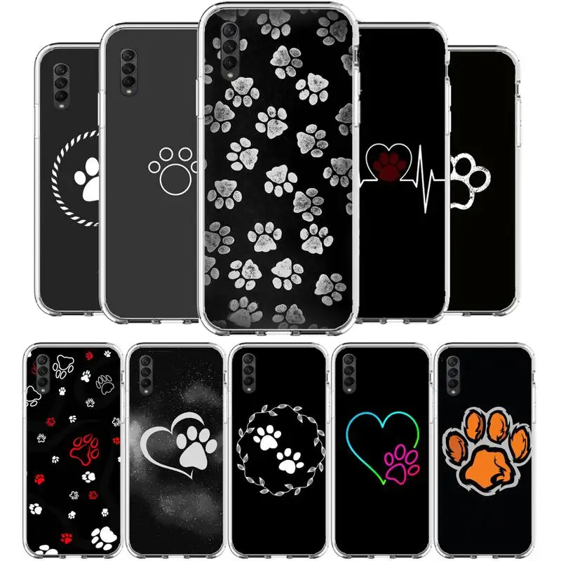 

Best friends Dog paw Phone Case For Samsung Galaxy S10 S20fe S21 S30 plus ultar S6 S7 S8 S9 edge 5g clear cover
