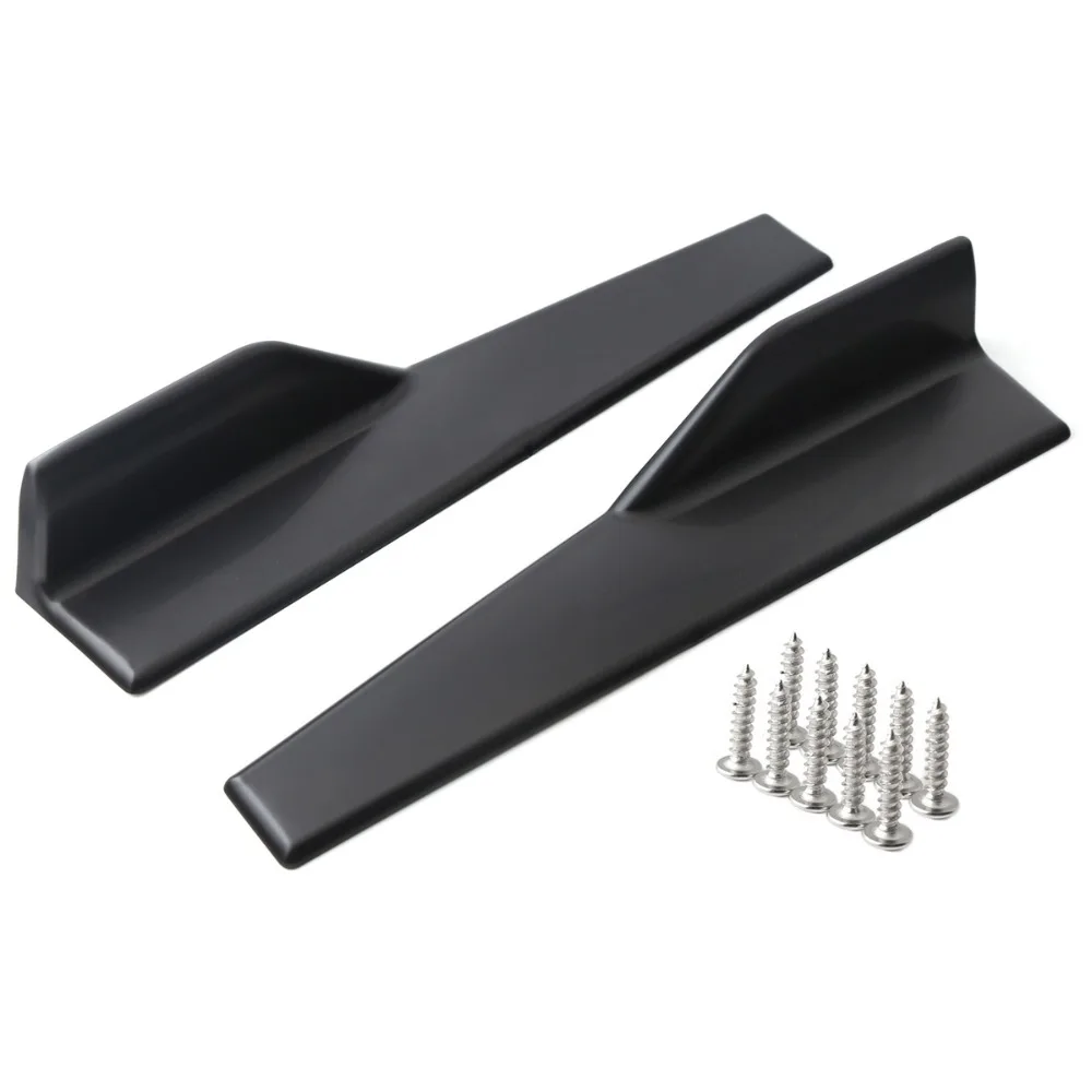 2PCS Side Skirt Extension Fit Rocker Splitters Winglet Wings Canard Diffuser Universal Black Carbon Fiber 5 | Автомобили и