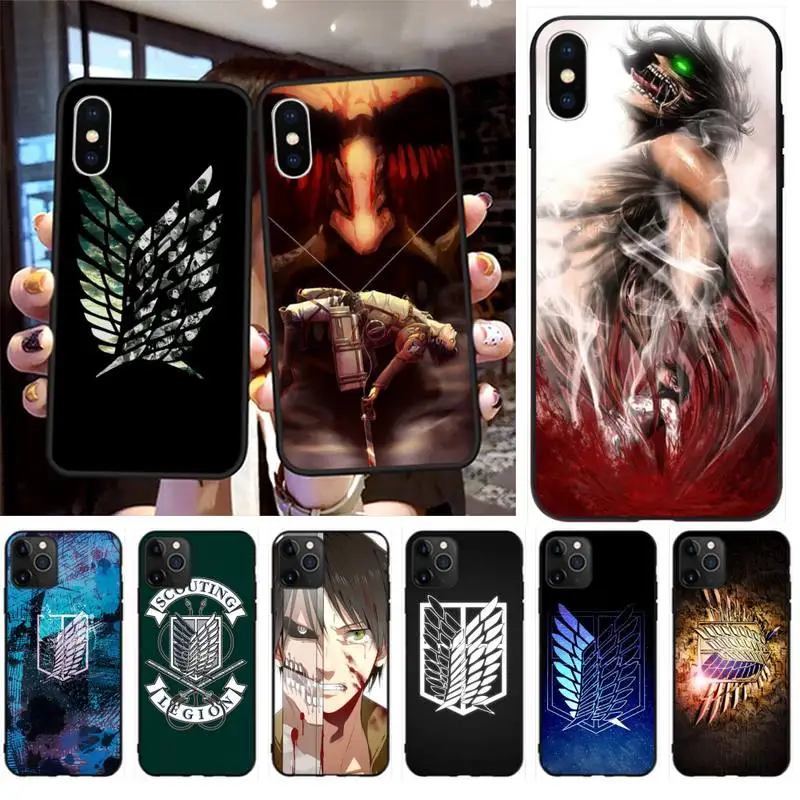 

Anime Japanese attack on Titan Custom Photo Soft Phone Case for iPhone 11 pro XS MAX 8 7 6 6S Plus X 5S SE 2020 XR case