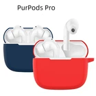 Чехол для ZMI PurPods Pro, однотонный, нескользящий, силиконовый, беспроводной Bluetooth покрытие для наушников, с защитой от падения