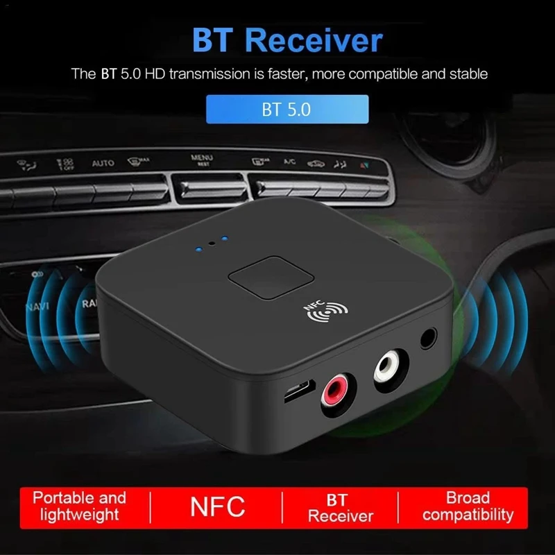 WB11 Bluetooth 5 0 приемник беспроводной o адаптер APT X NFC CVC6.0 с микрофоном AUX Out для