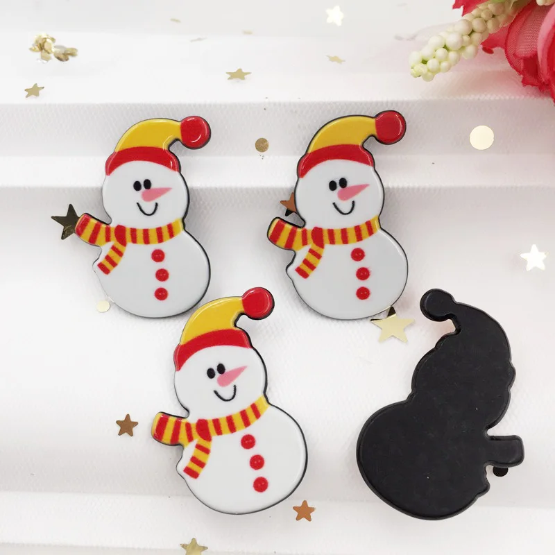 Милая Красочная рождественская шапка Снеговик плоская задняя акриловая