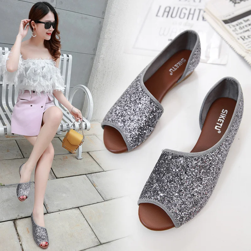 

Fish Mouth Shoes Open Toe Roman Shoes Solid Color Low-Heeled Women Sandals Autumn Comfortable Casual Shoes for Women