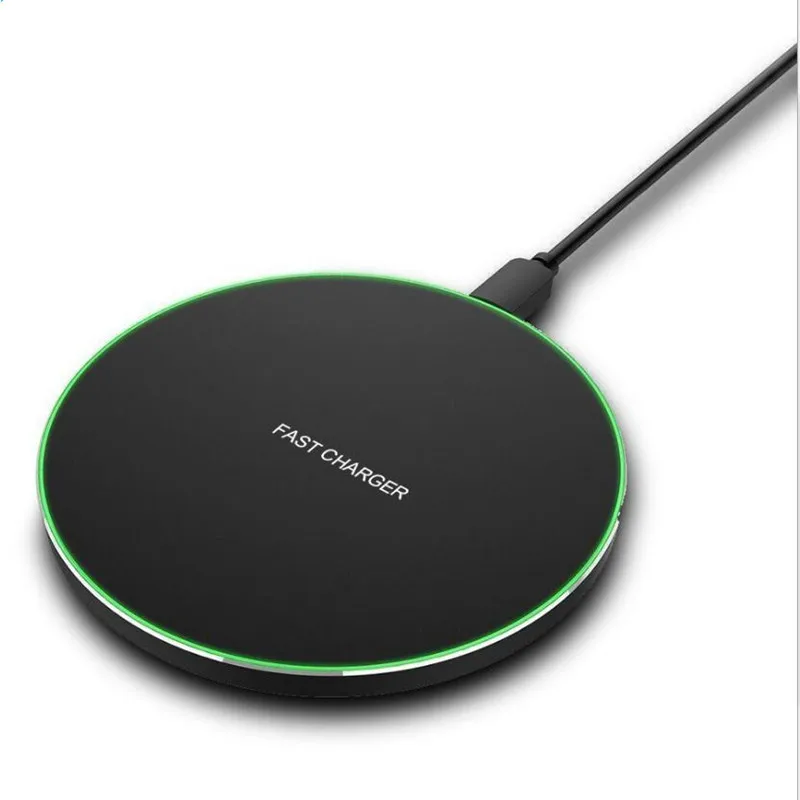 

SLILE Mirror 10W intelligent QI wireless charger metal simple round desktop mobile phone fast charging wireless charging