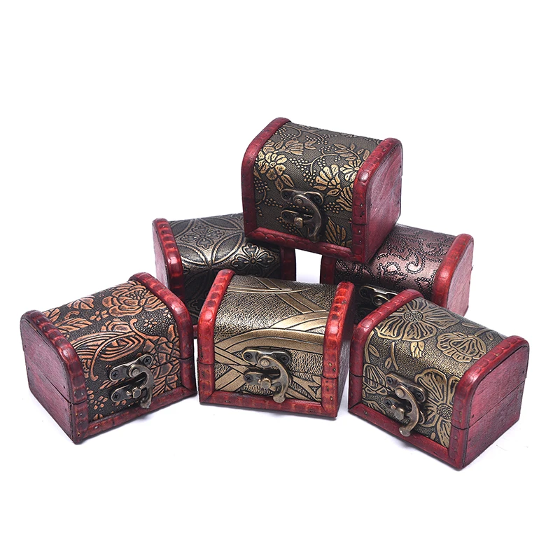 Античный деревянный сундук для хранения ювелирных изделий 1 шт. | Дом и сад