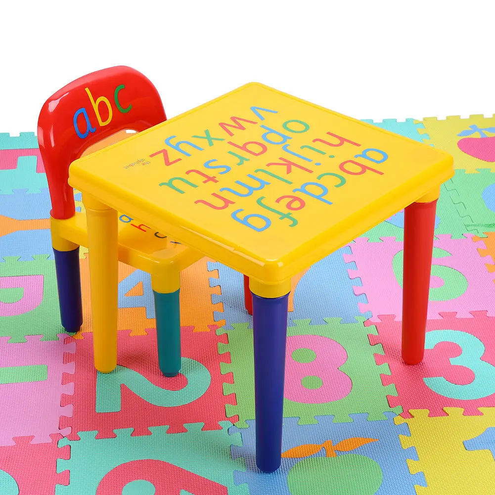 Alphabet ABC Children's Desk and Chair Set Child Kids Study Printing Table | Мебель