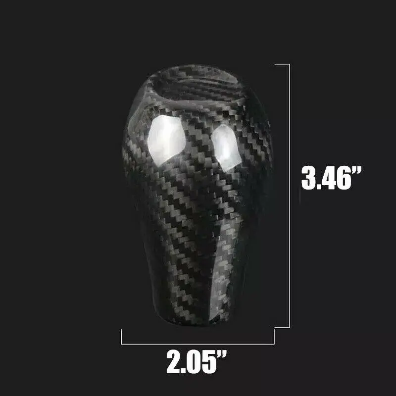 

Carbon Fiber Gear Shift Knob Head Cover Interior Black Vehicle Protector