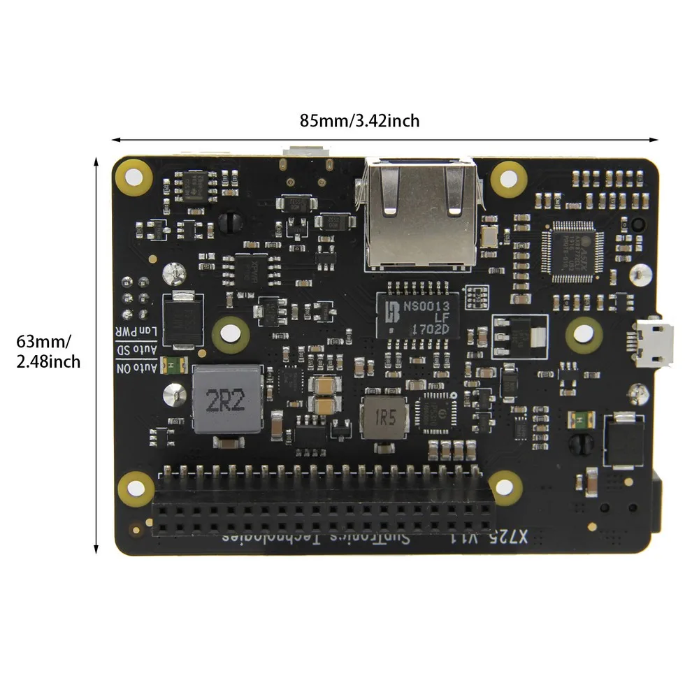 Raspberry Pi X725 UPS HAT(18650 мощность)+ безопасное выключение+ включение локальной сети+ плата расширения управления питанием RTC для Raspberry Pi 3 B+/3B