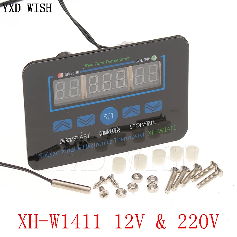 Умный регулятор температуры светодиодный цифровой термостат W1411 220 В 12 10